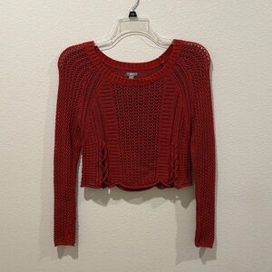 Aerie Red Crew Neck Sweater